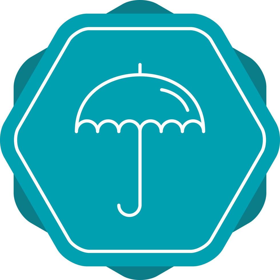 Unique Umbrella Vector Line Icon