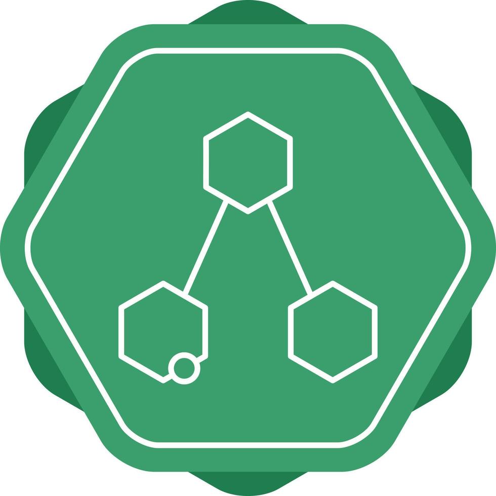 Unique Chemical Structure II Vector Line Icon