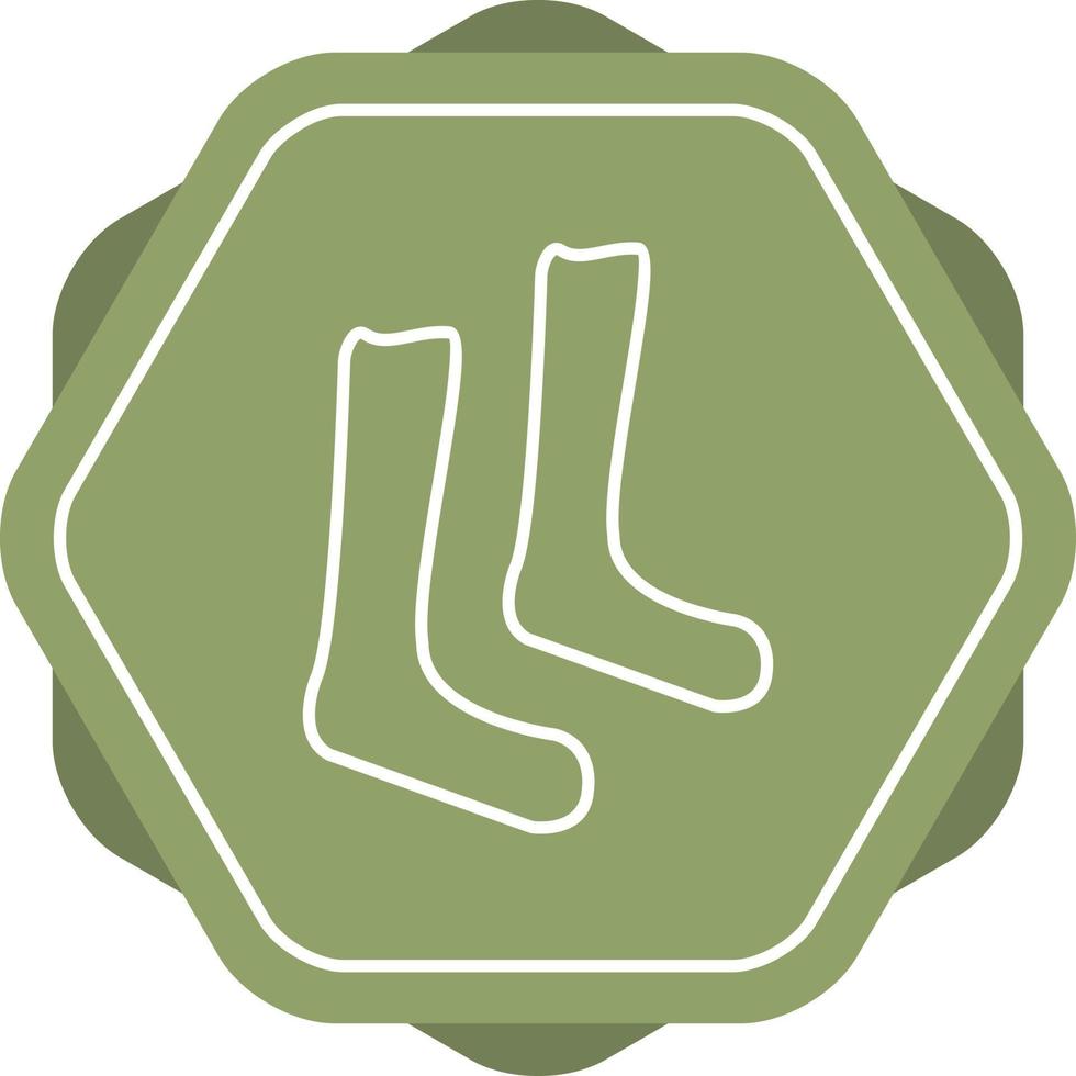Unique Pair Of Sock Vector Line Icon