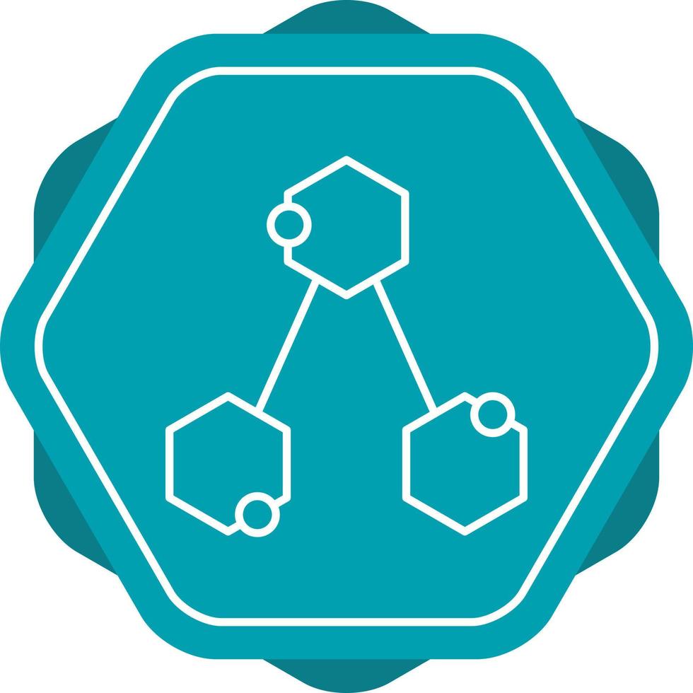 Unique Chemical Structure Vector Line Icon