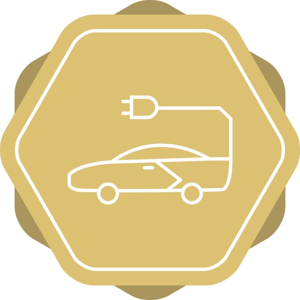 icono de línea de vector de coche único