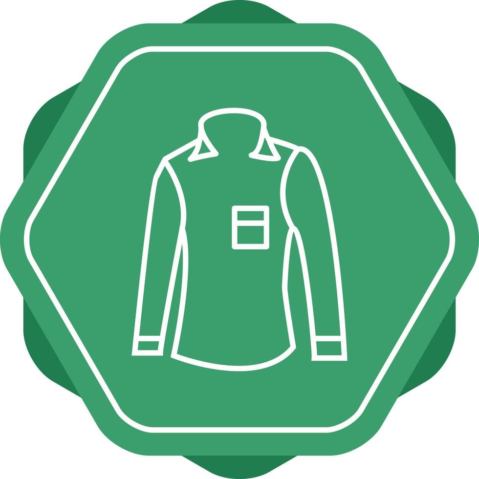 icono de línea de vector de camisa casual única