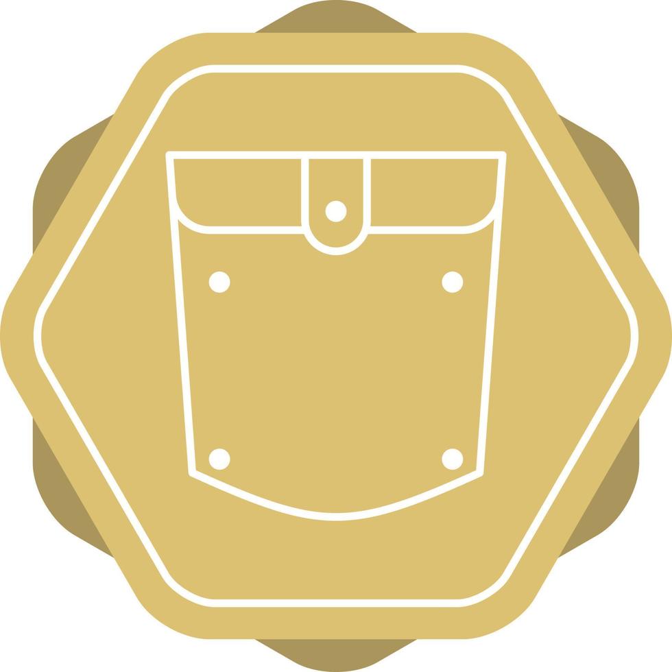 Unique Pocket Square Vector Line Icon