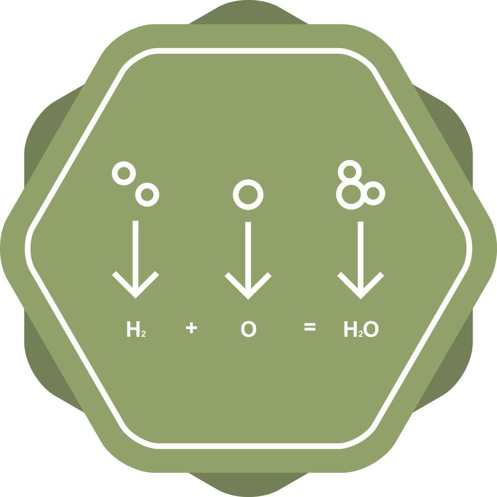 icono de línea vectorial de fórmula química única vector