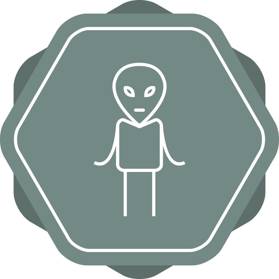 Unique Alien II Vector Line Icon