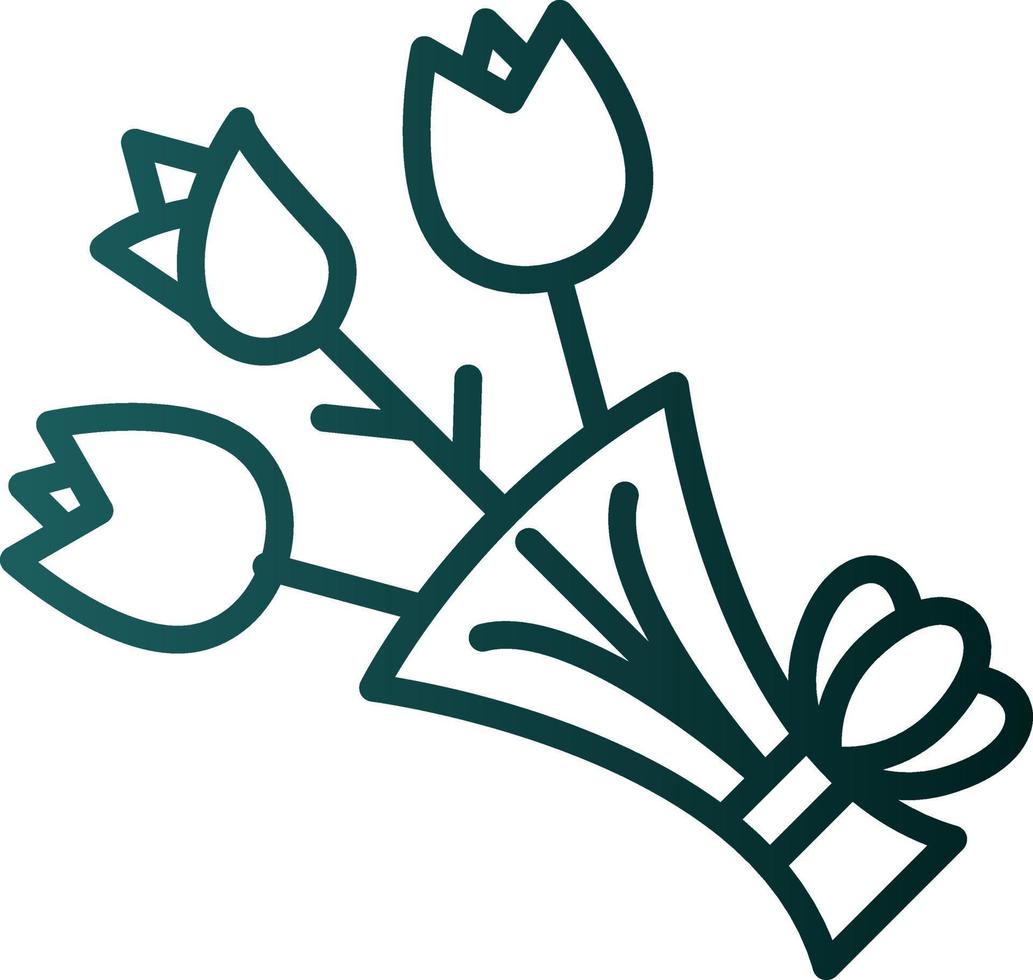 diseño de icono de vector de ramo de flores