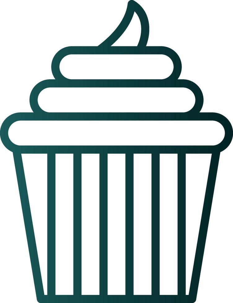 Wedding Cupcake Vector Icon Design