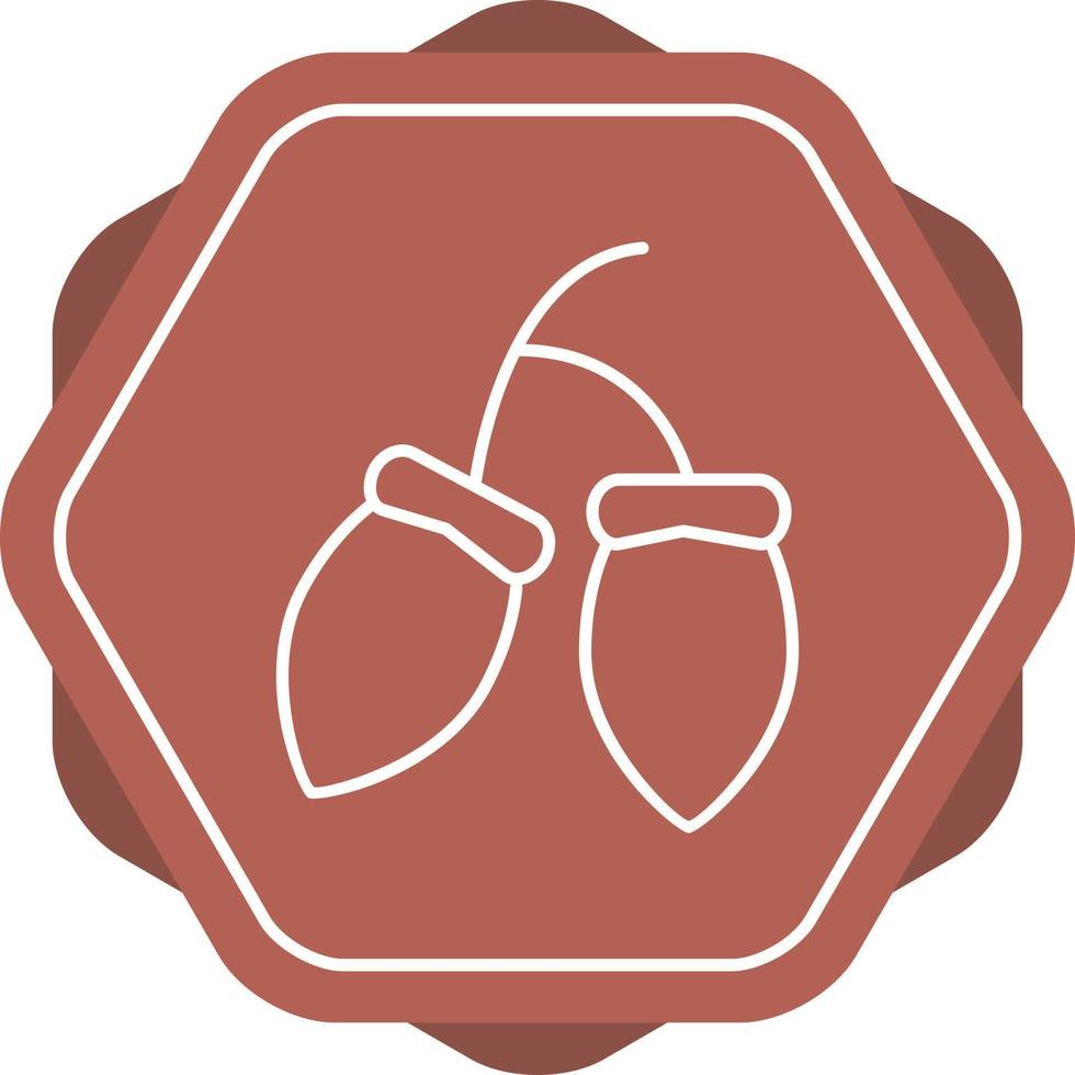 Unique Acorns Vector Line Icon