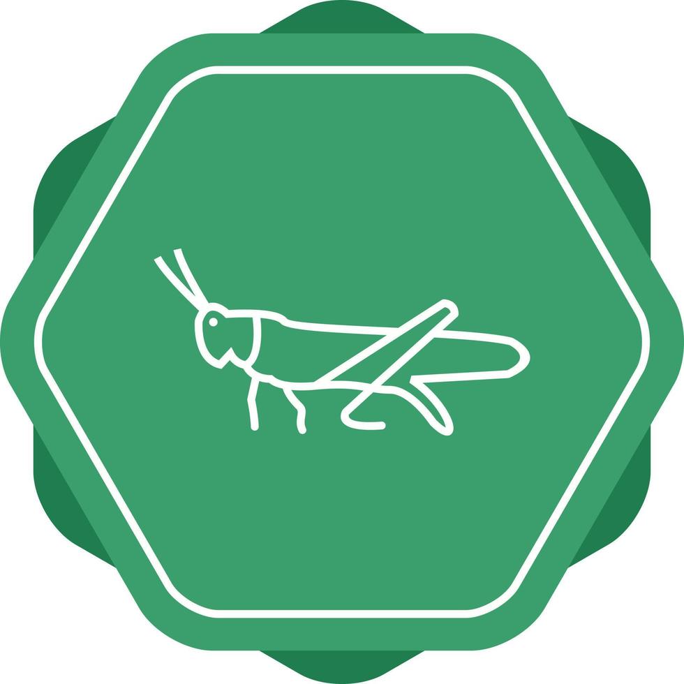 icono de vector de línea de saltamontes único