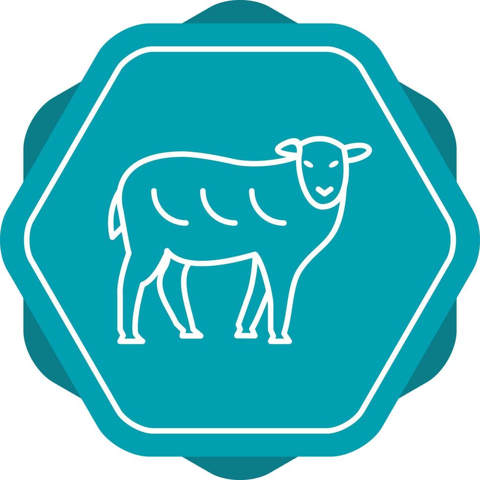 Sheep Unique Vector Line Icon