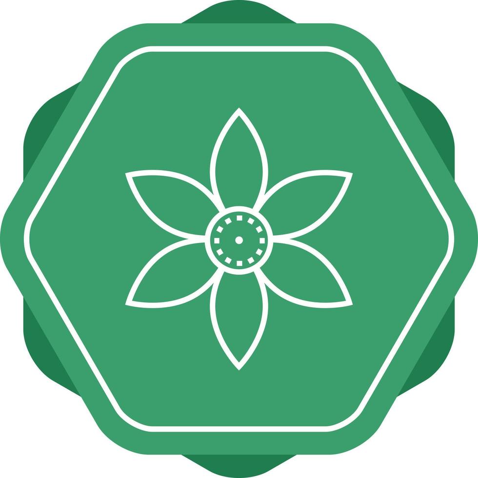 Unique Flower Vector Line Icon