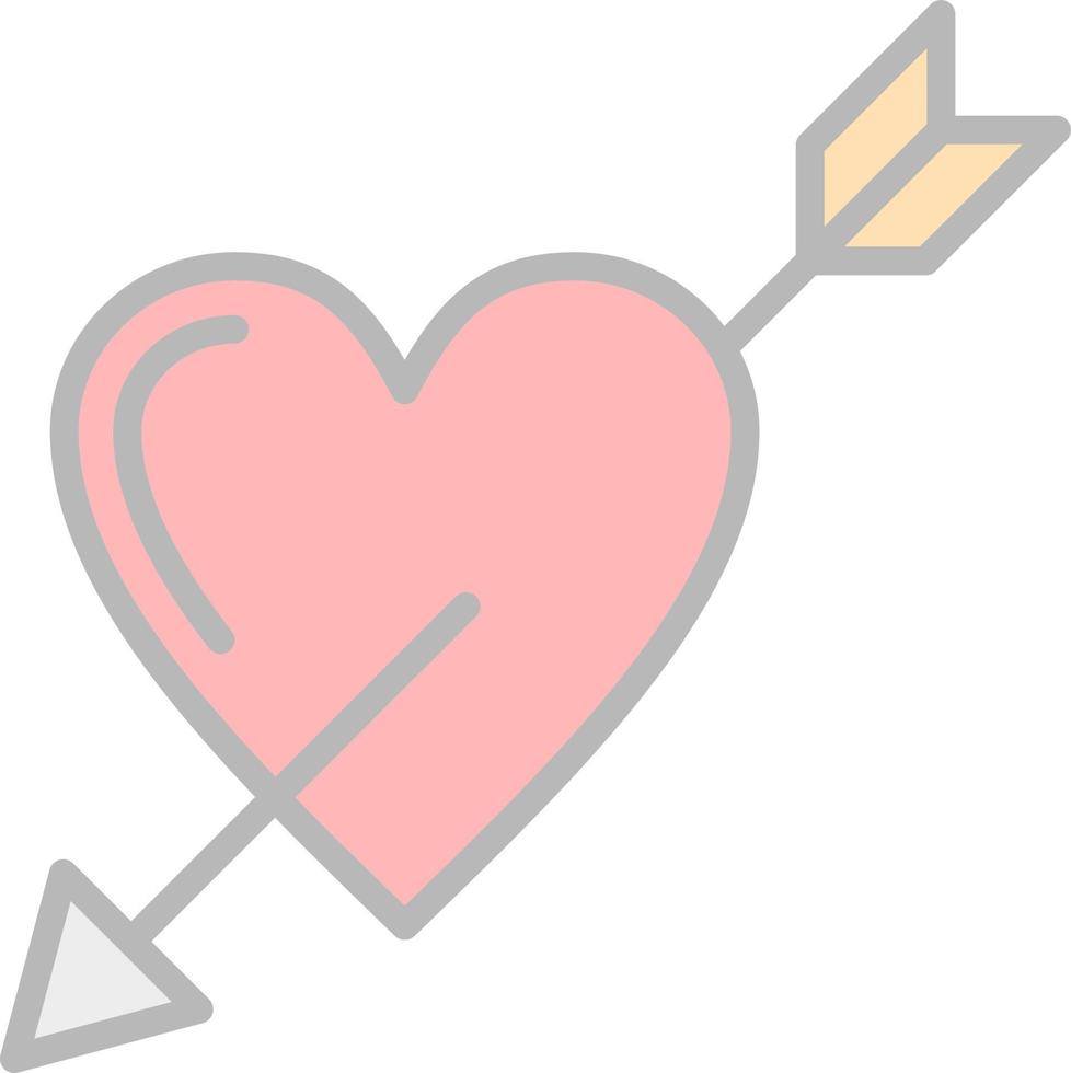 Heart Arrow Vector Icon Design