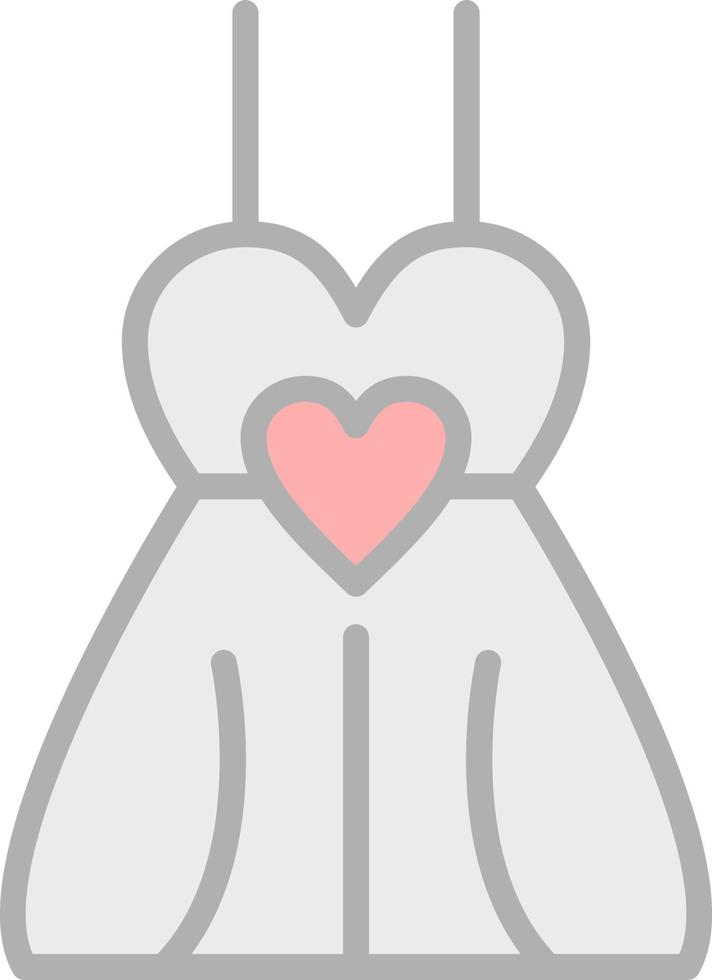 diseño de icono de vector de vestido femenino de boda