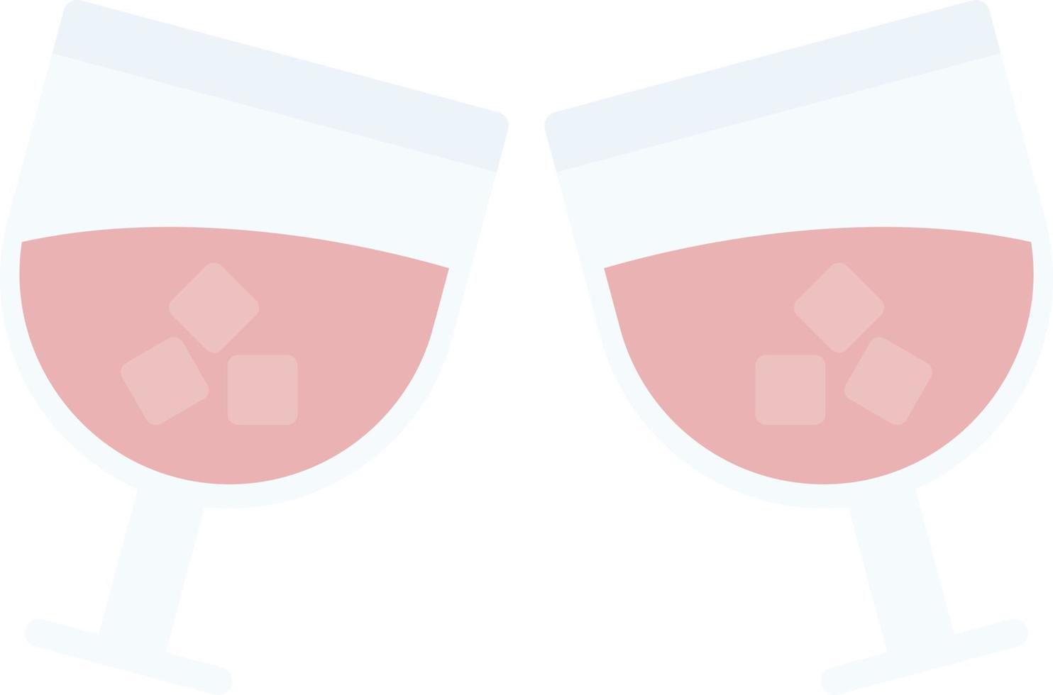 Drink Glasses Vector Icon Design