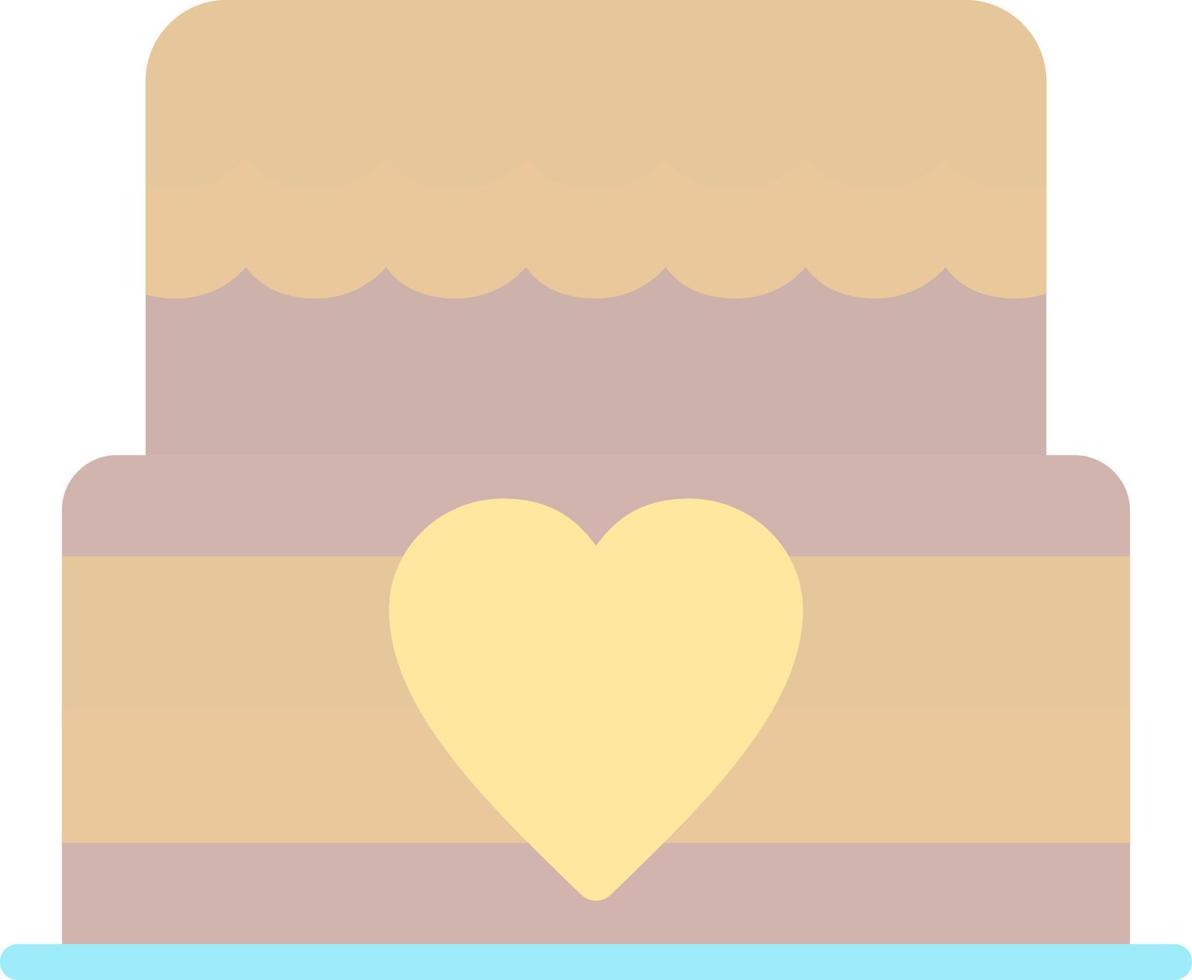 Wedding Cake Vector Icon Design