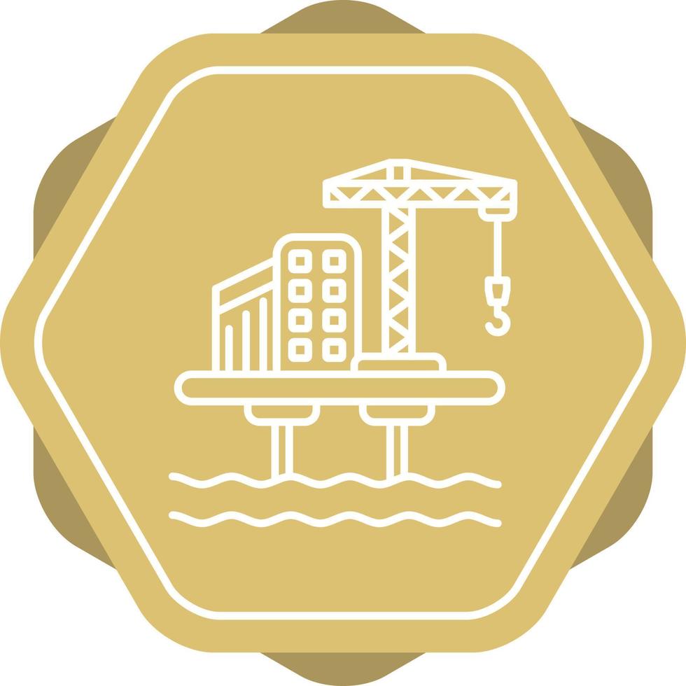 Oil Platform Vector Icon