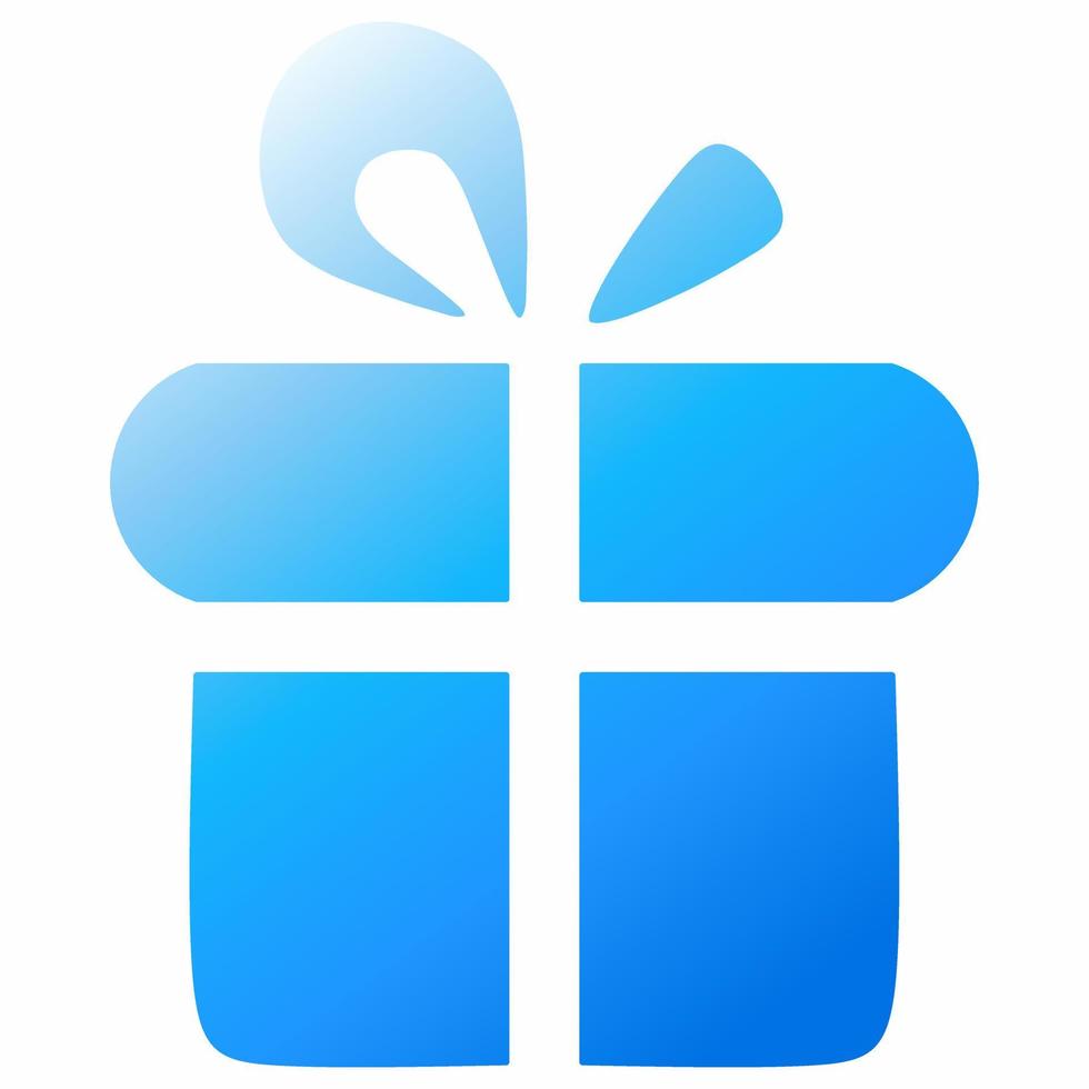 icono de caja de regalo ilustración vectorial aislada. vector de caja de regalo azul simple para logotipo, icono, artículo, accesorio, símbolo, negocio, diseño o decoración. caja de regalo azul presente fiesta sorpresa celebración