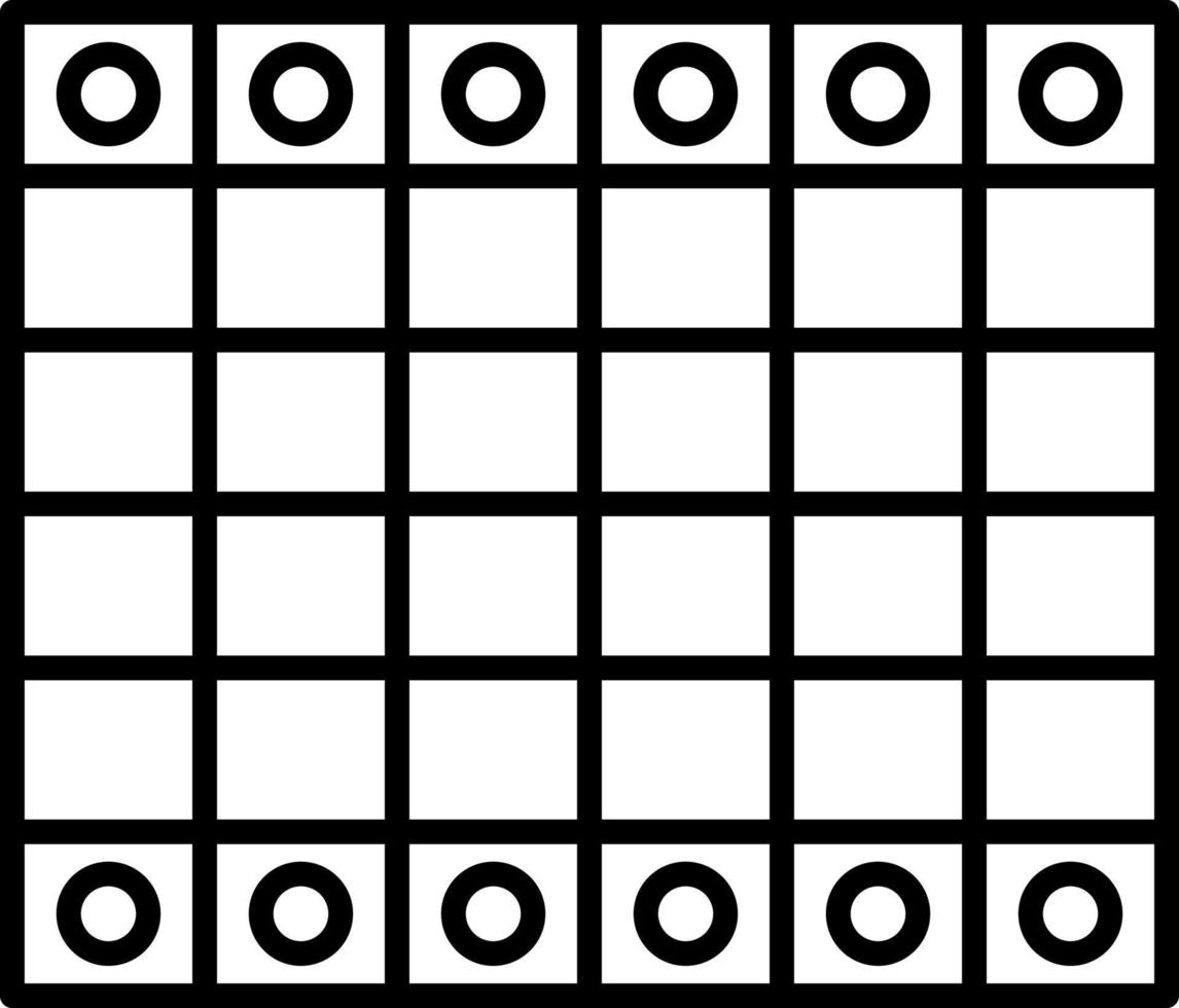 Chess Board Line icon vector