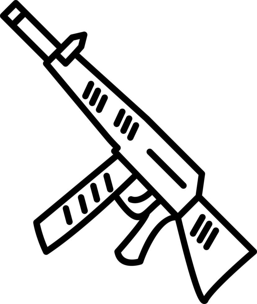 Gun Line icon vector