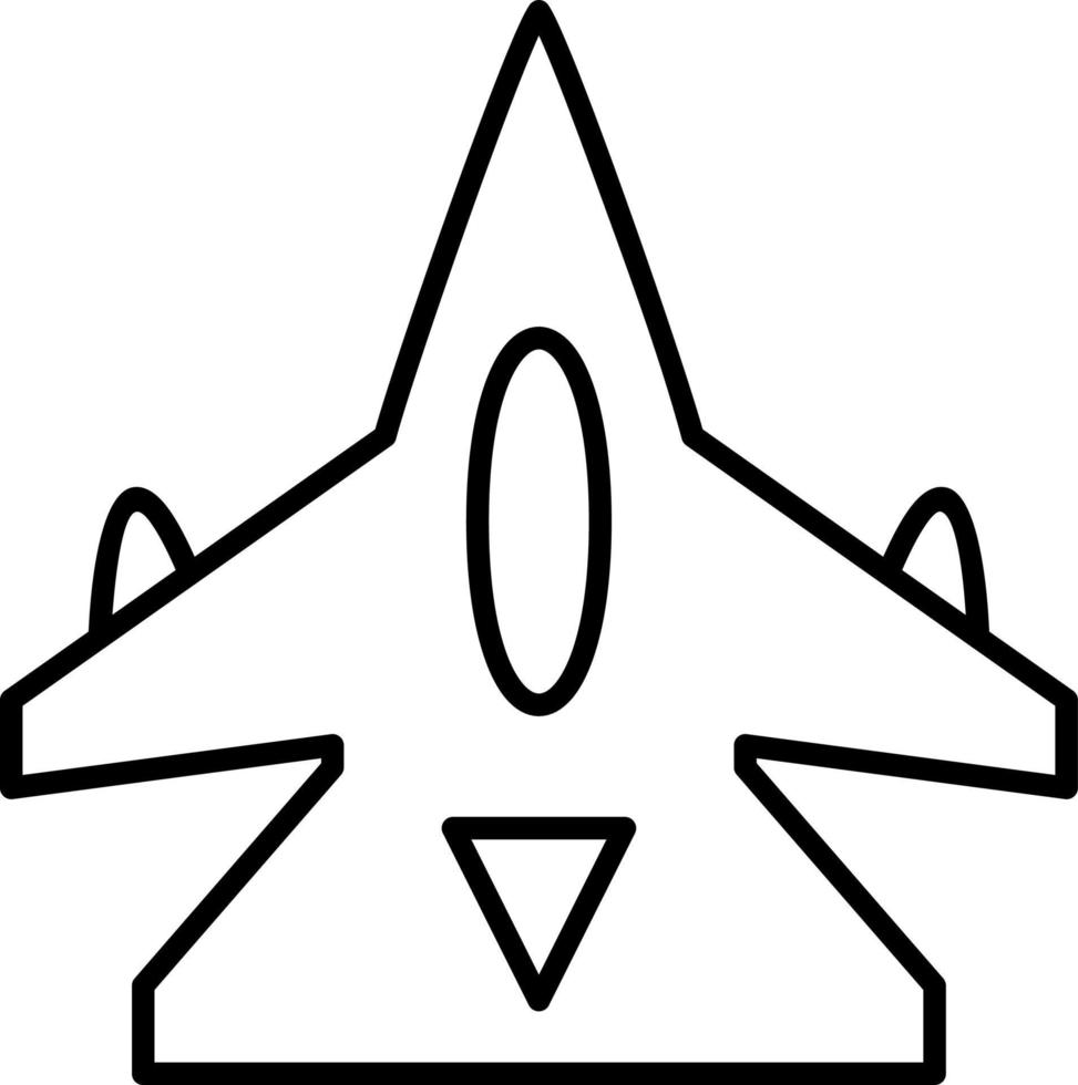 Fighter Jet Line icon vector