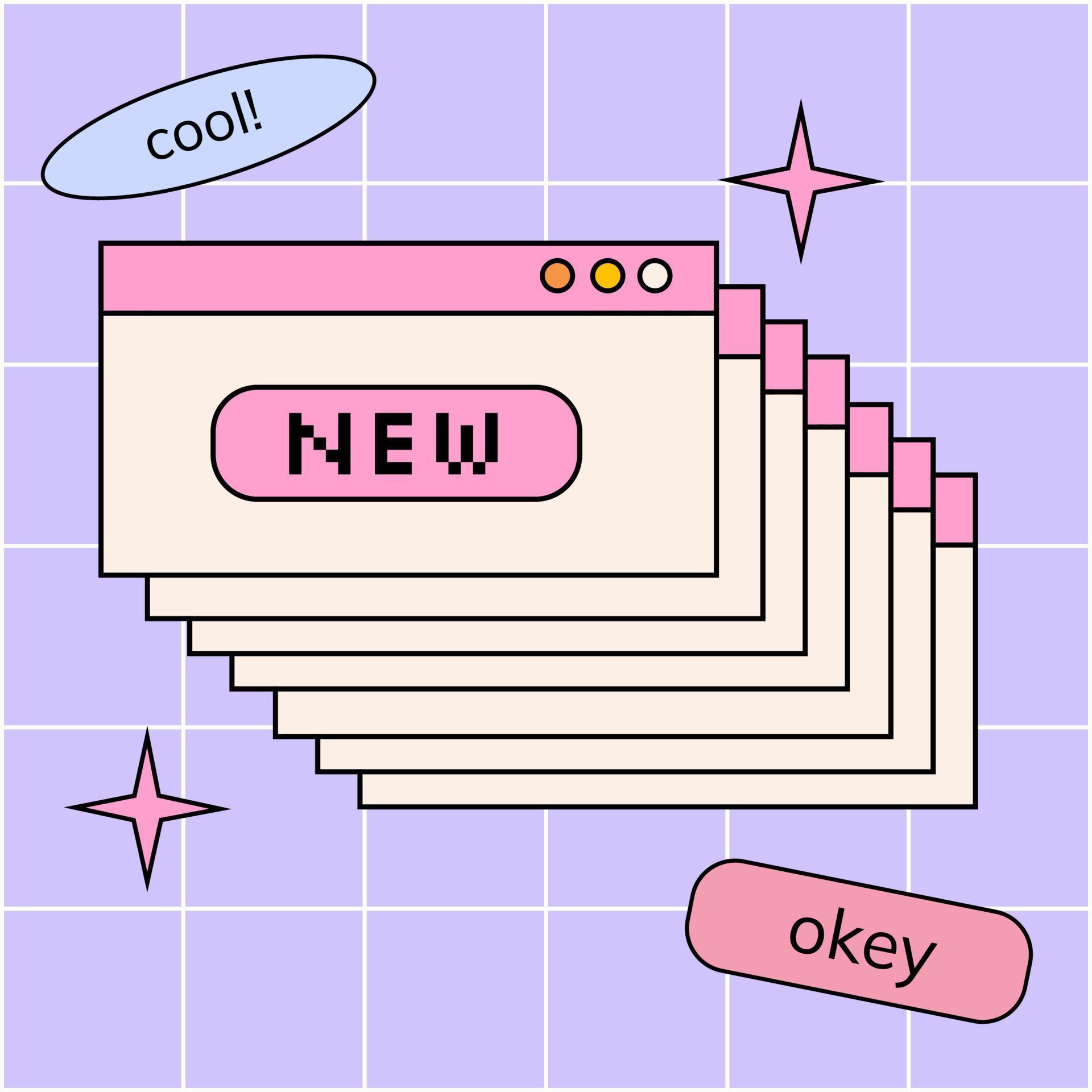 Old pc windows in the vaporwave style 90s. Game Old pc aesthetic. Retro