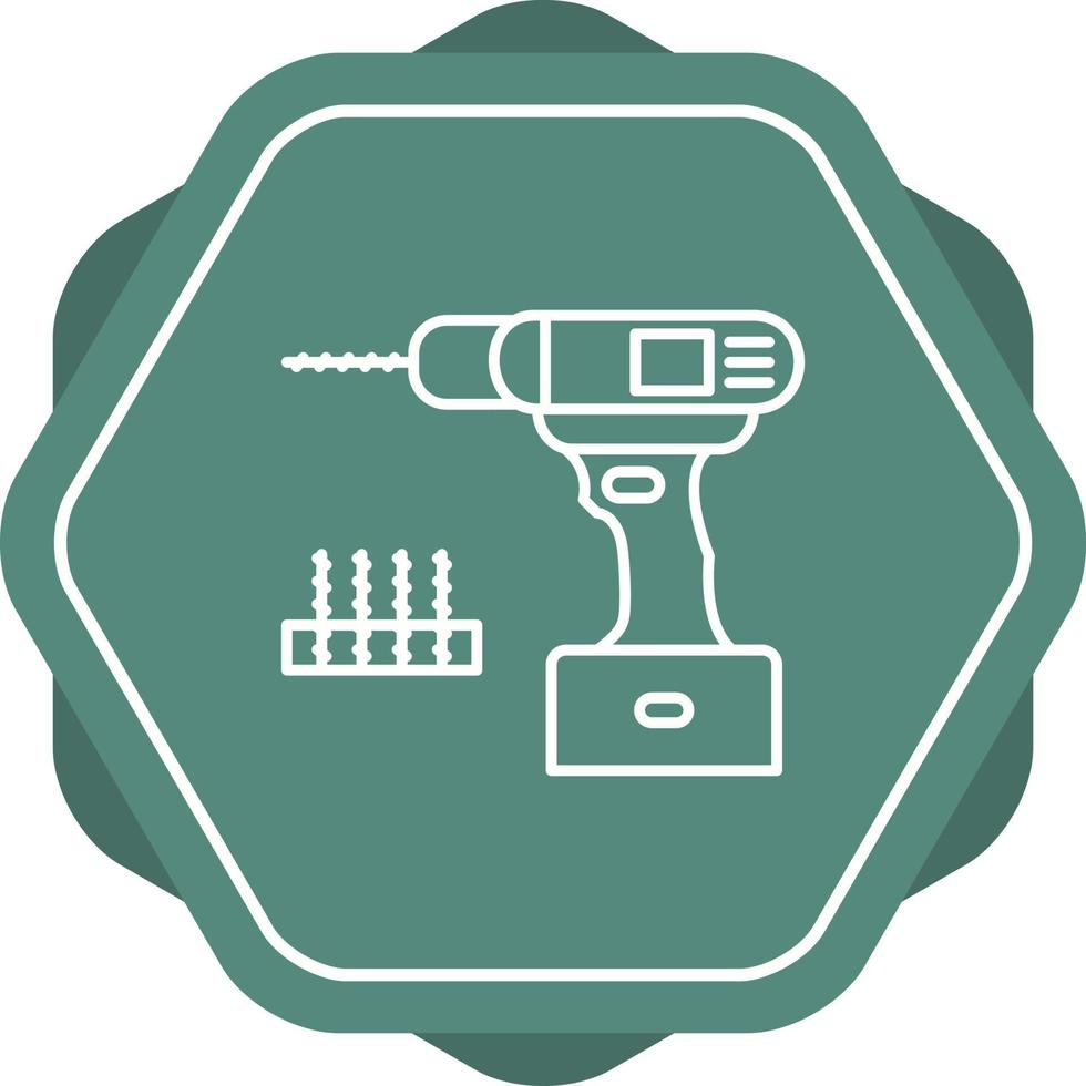 Drill Line Icon vector