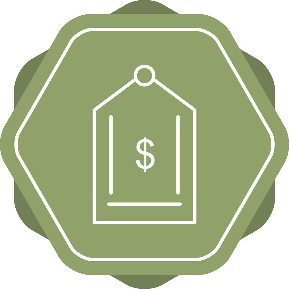 Dollar Tag Line Icon vector