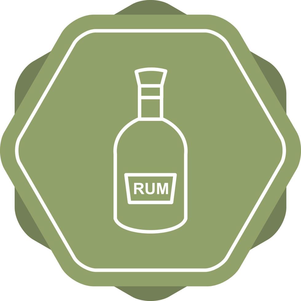 Bottle of Rum Line Icon vector