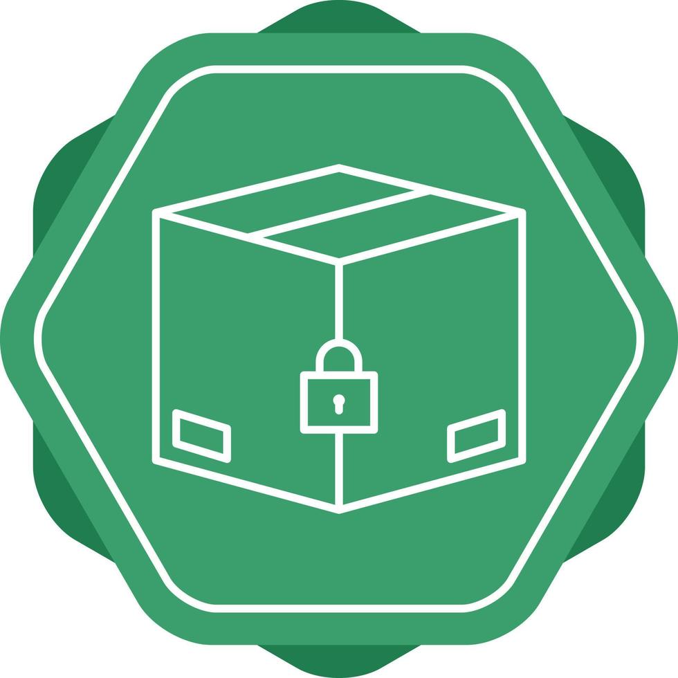 Secure Package Line Icon vector
