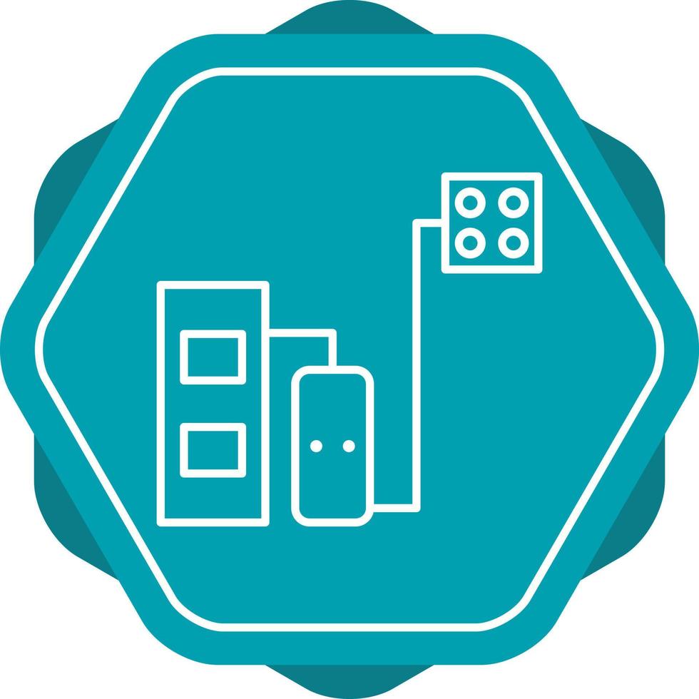 Solid Fuel Boiler Line Icon vector