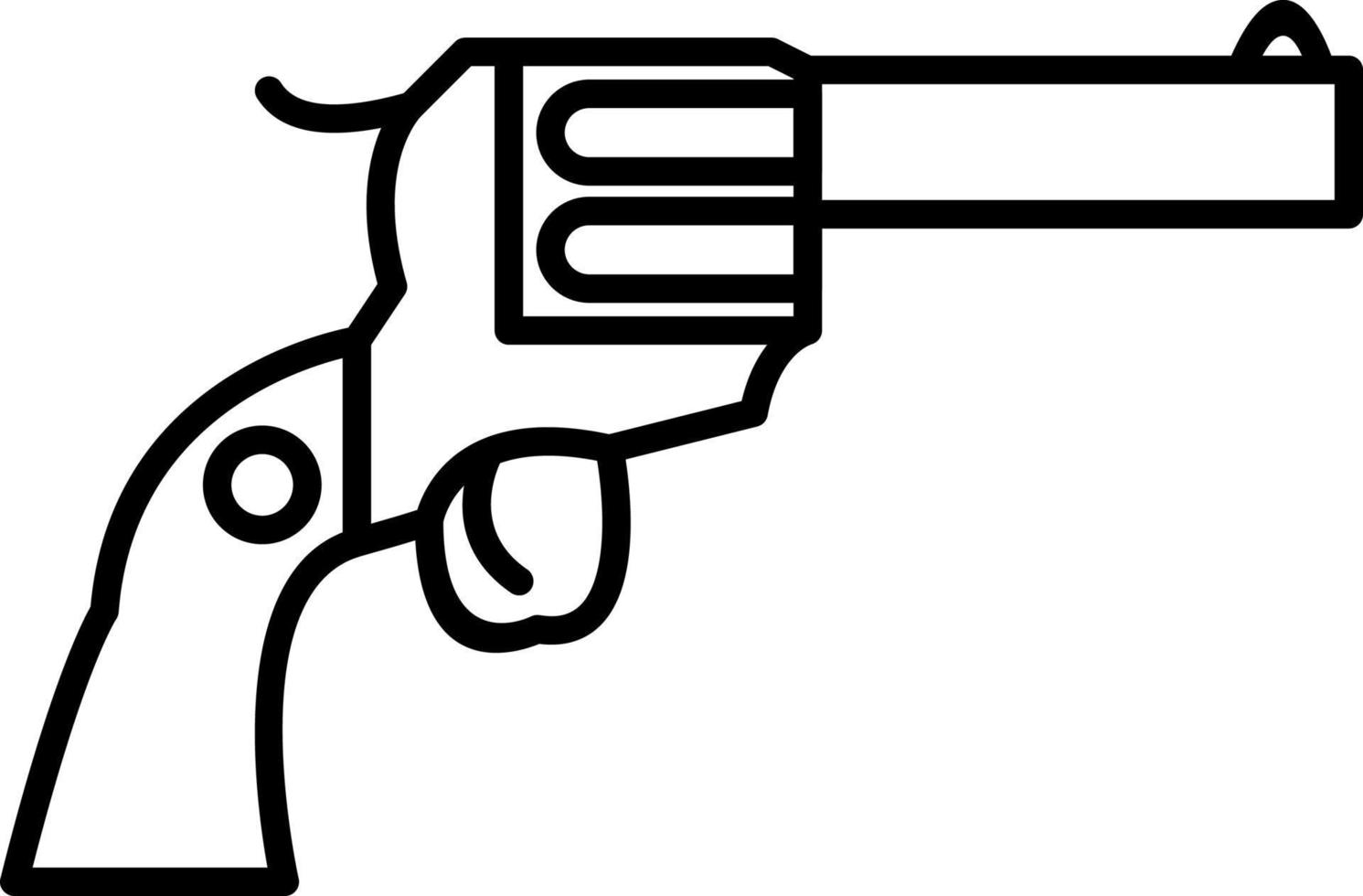 Revolver Line icon vector