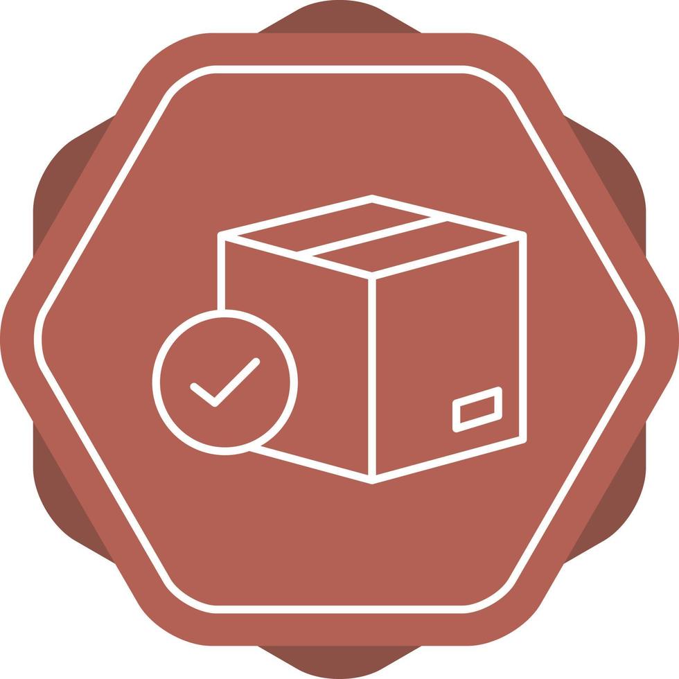 Package Delivered Line Icon vector