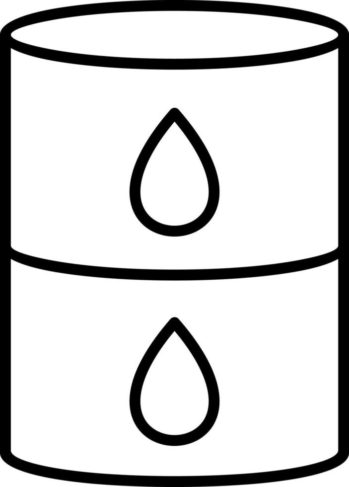 Oil Barrel Line icon vector