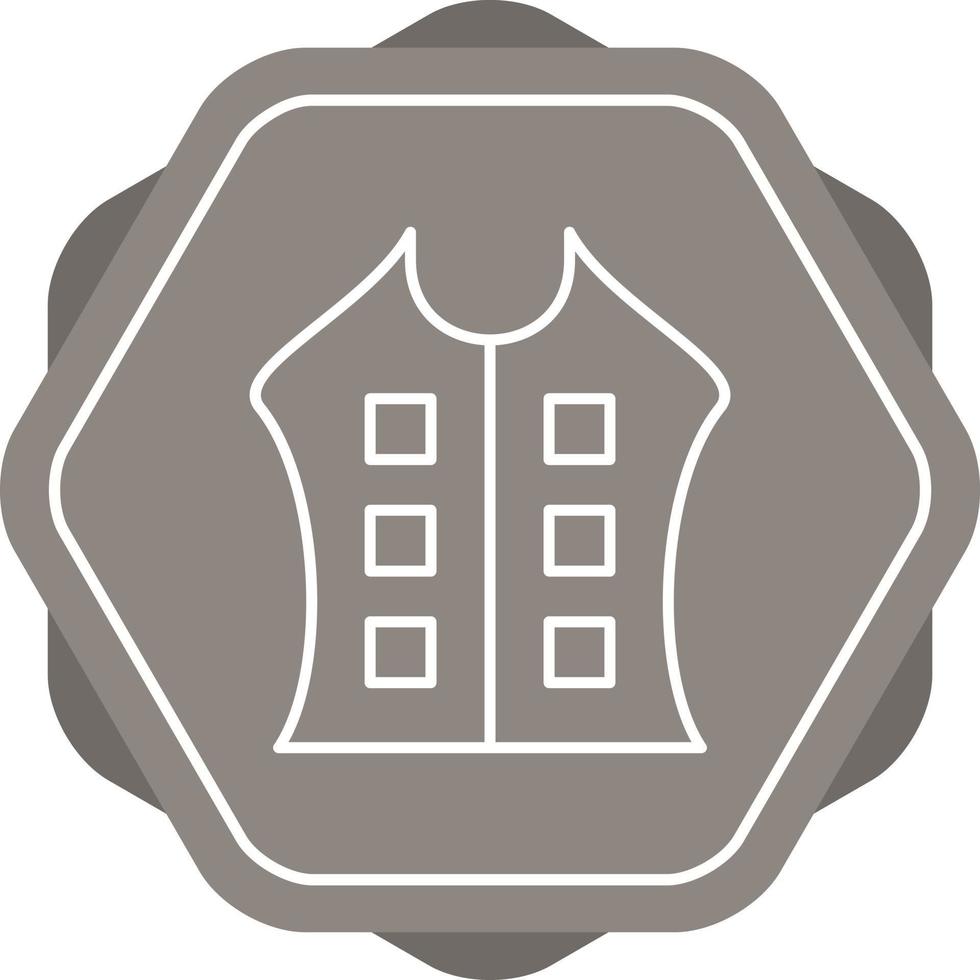 Bullet Proof Vest Line Icon vector