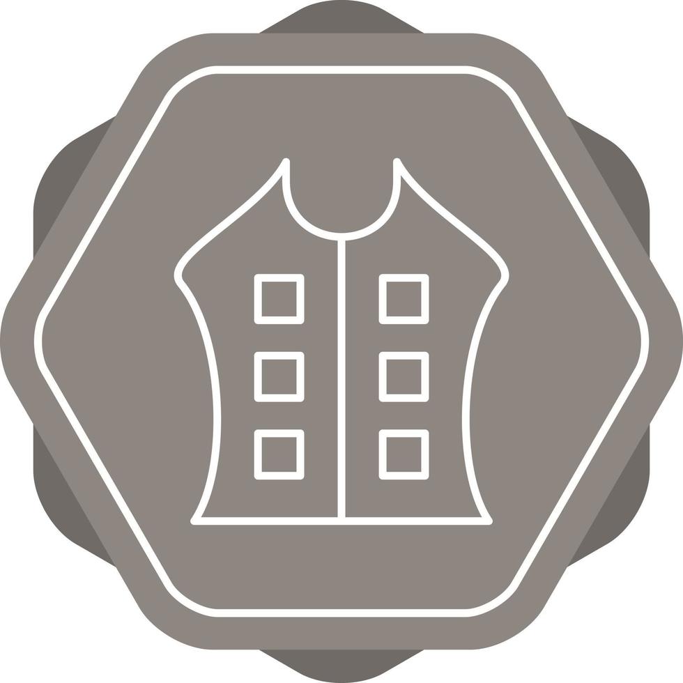 Bullet Proof Vest Line Icon vector