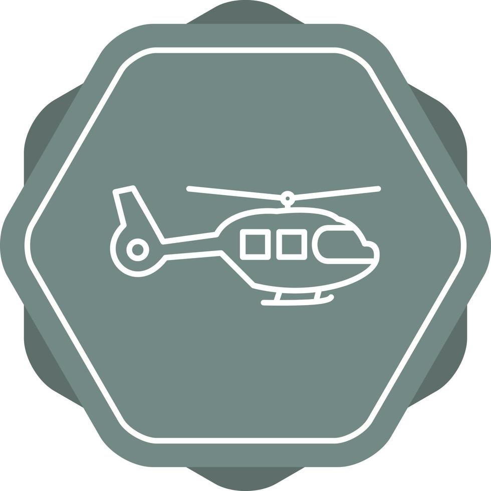 Helicopter Line Icon vector