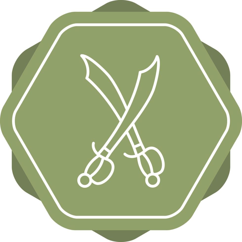 Swords Line Icon vector