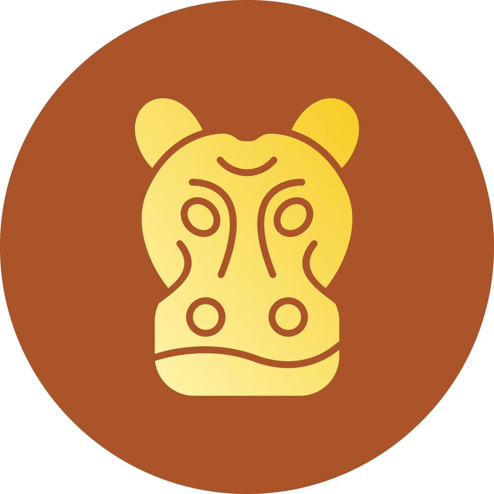 Hippopotamus Creative Icon Design vector