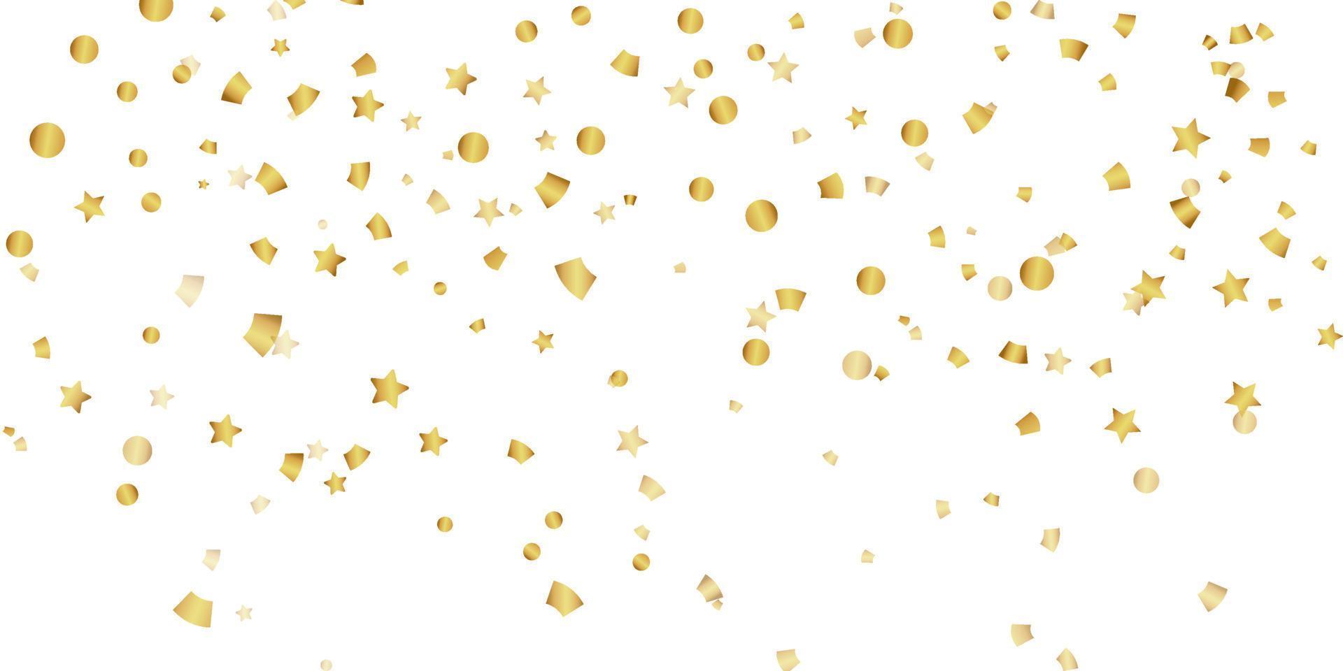 Fondo de celebración con confeti de oro vector