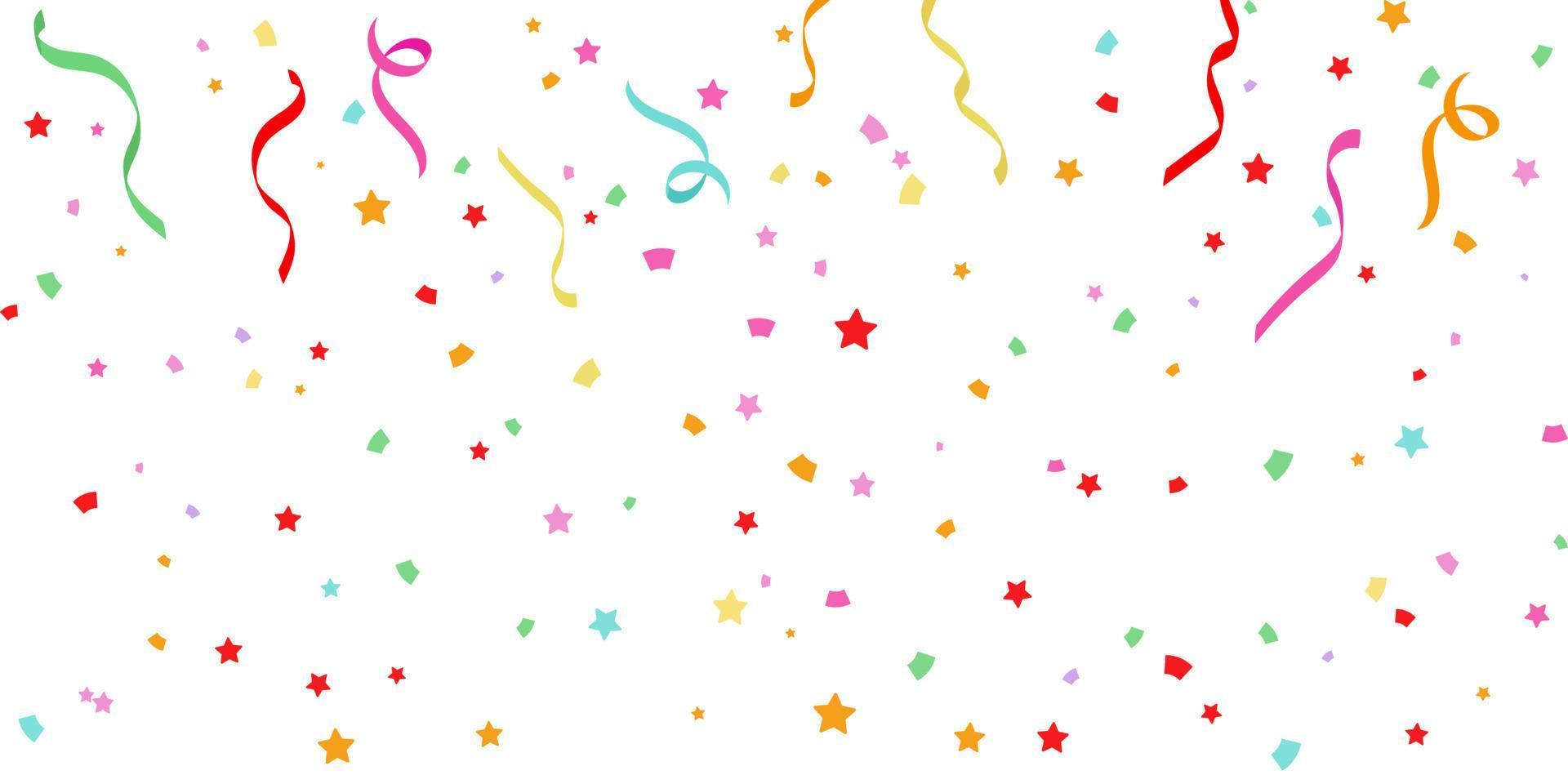 fondo de celebración de fiestas con confeti de colores vector