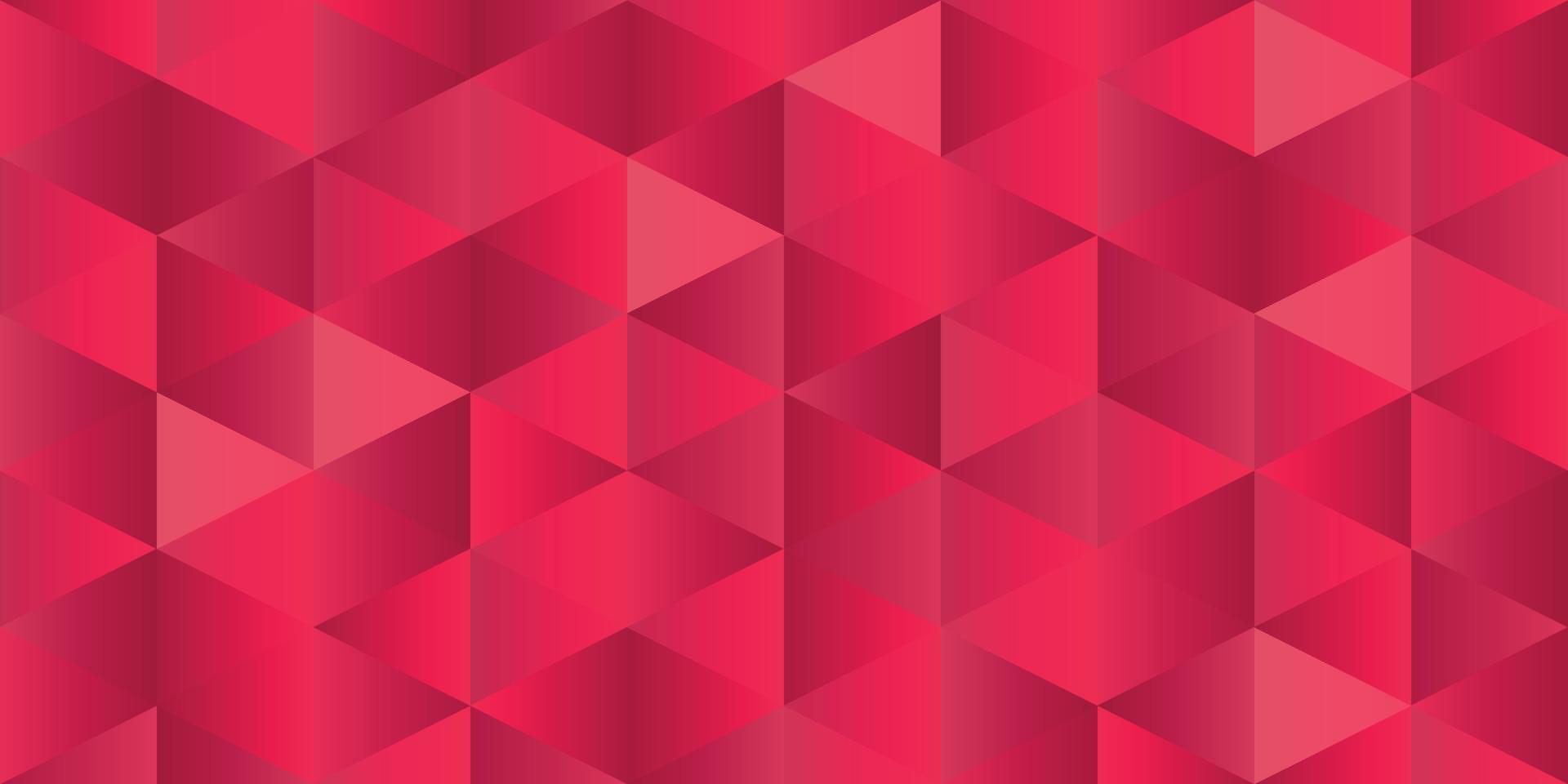 fondo premium de triángulos degradados en tonos rosa, rojo y manga vector