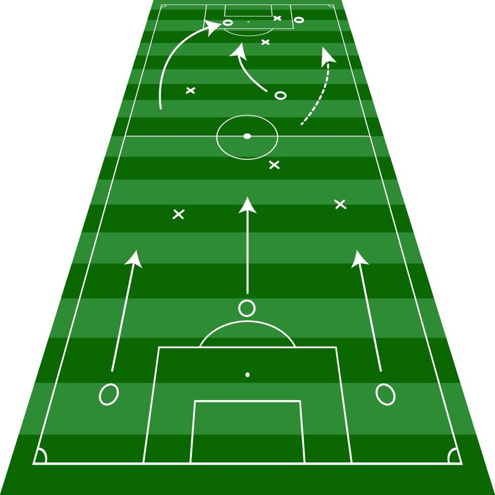 Soccer field blackboard in perspective vector