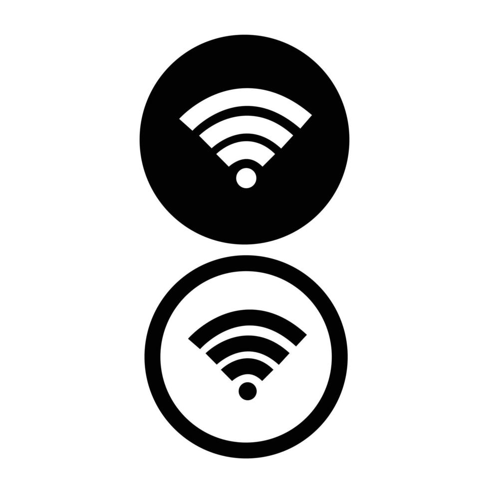 Wifi icon wireless internet sign vector. digital hi tech innovation concept, free internet zone and hotspot. vector