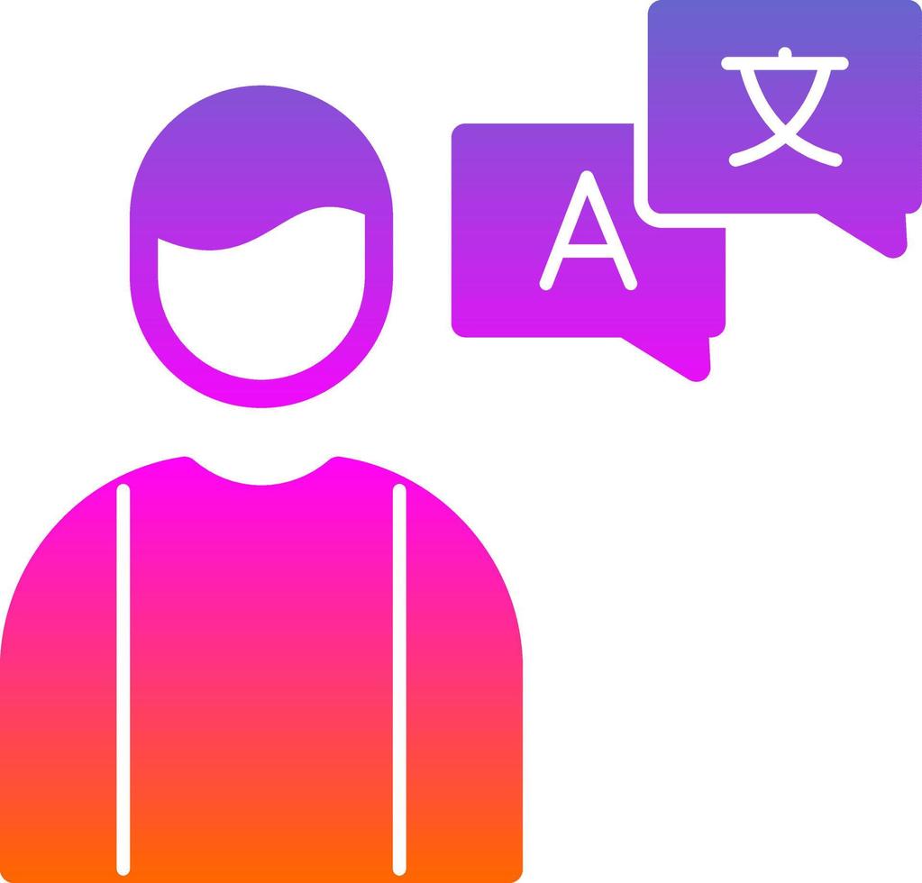 Freelance Translator Vector Icon Design