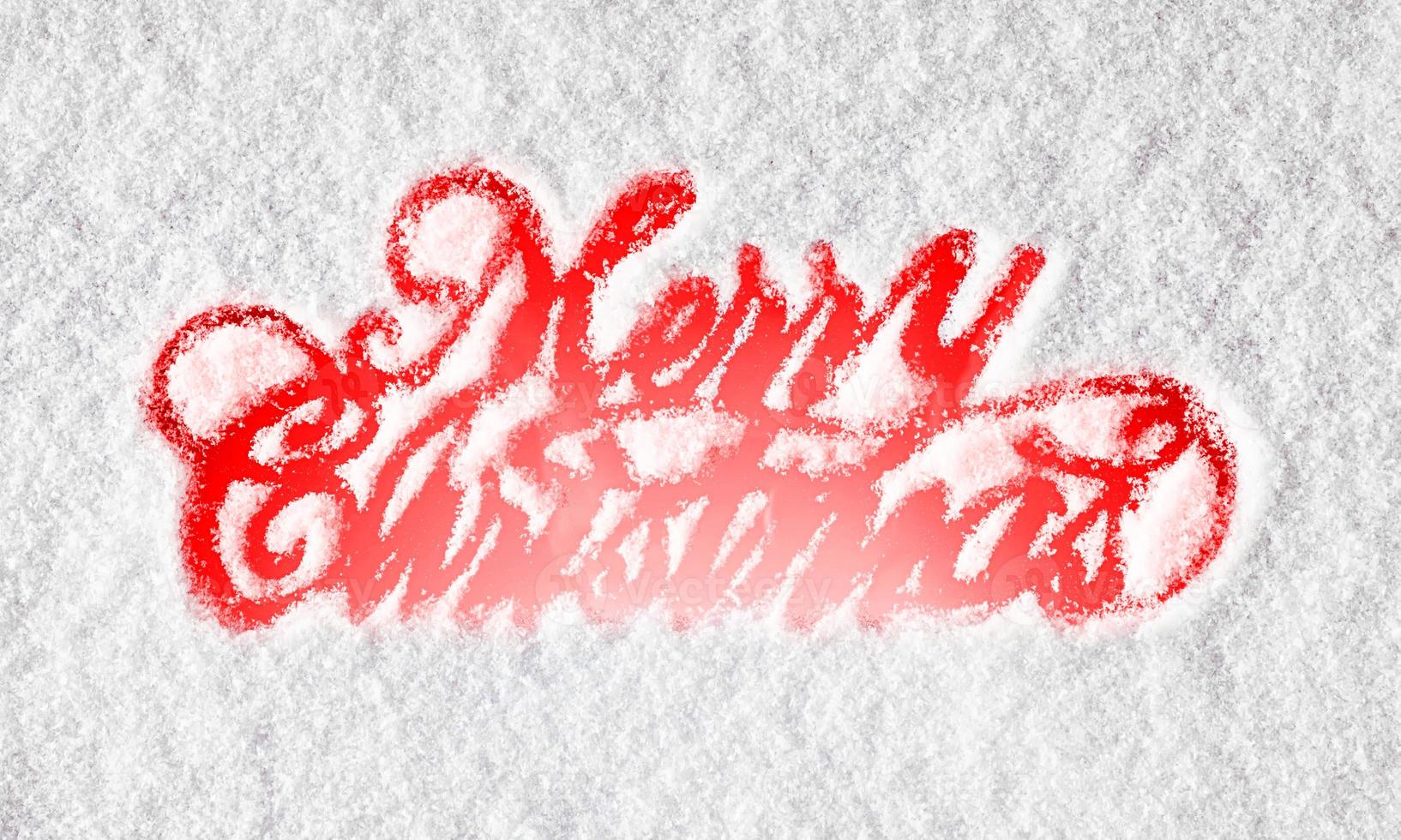 Merry Christmas written in red photo