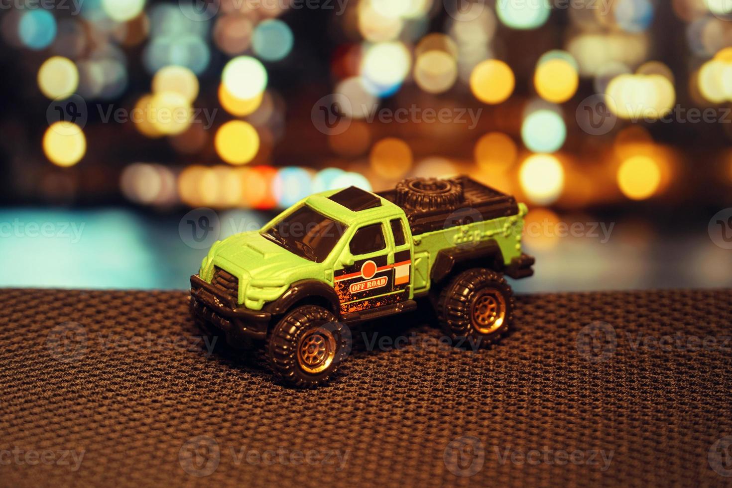 green toy pickup truck photo