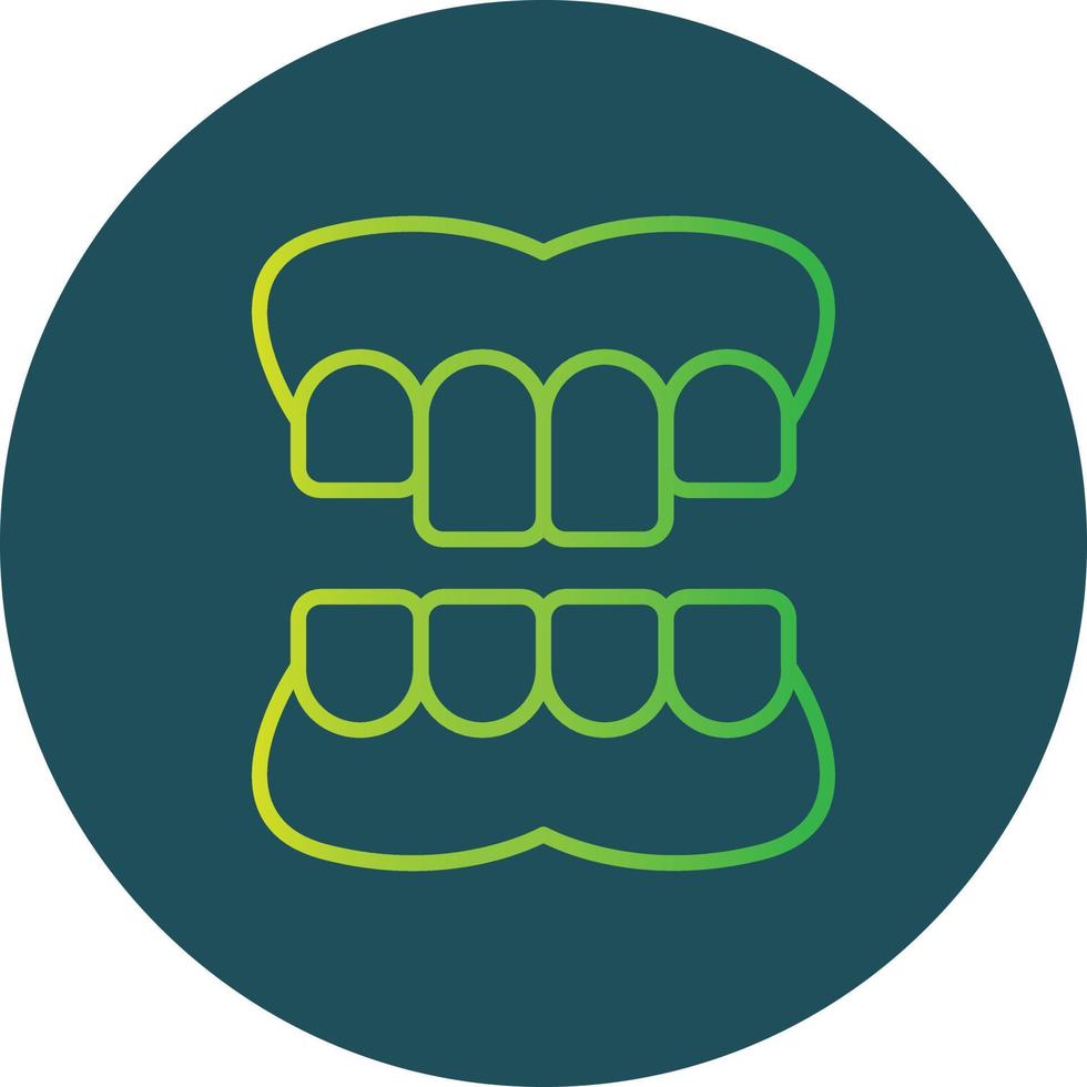 diseño de icono creativo de dentadura postiza vector