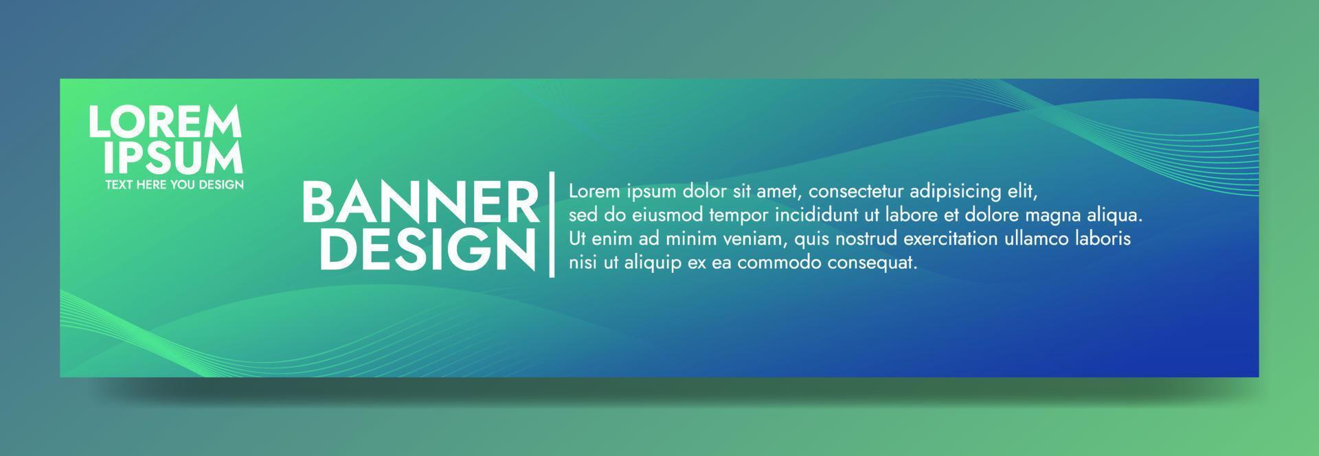 Abstract Green Fluid Wave Banner Template vector