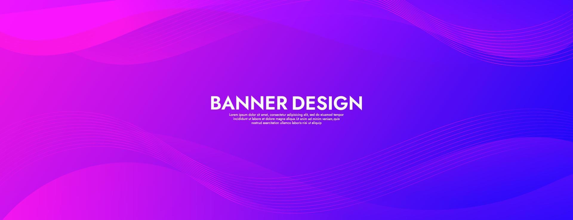 Abstract Purple Fluid Wave Banner Template vector