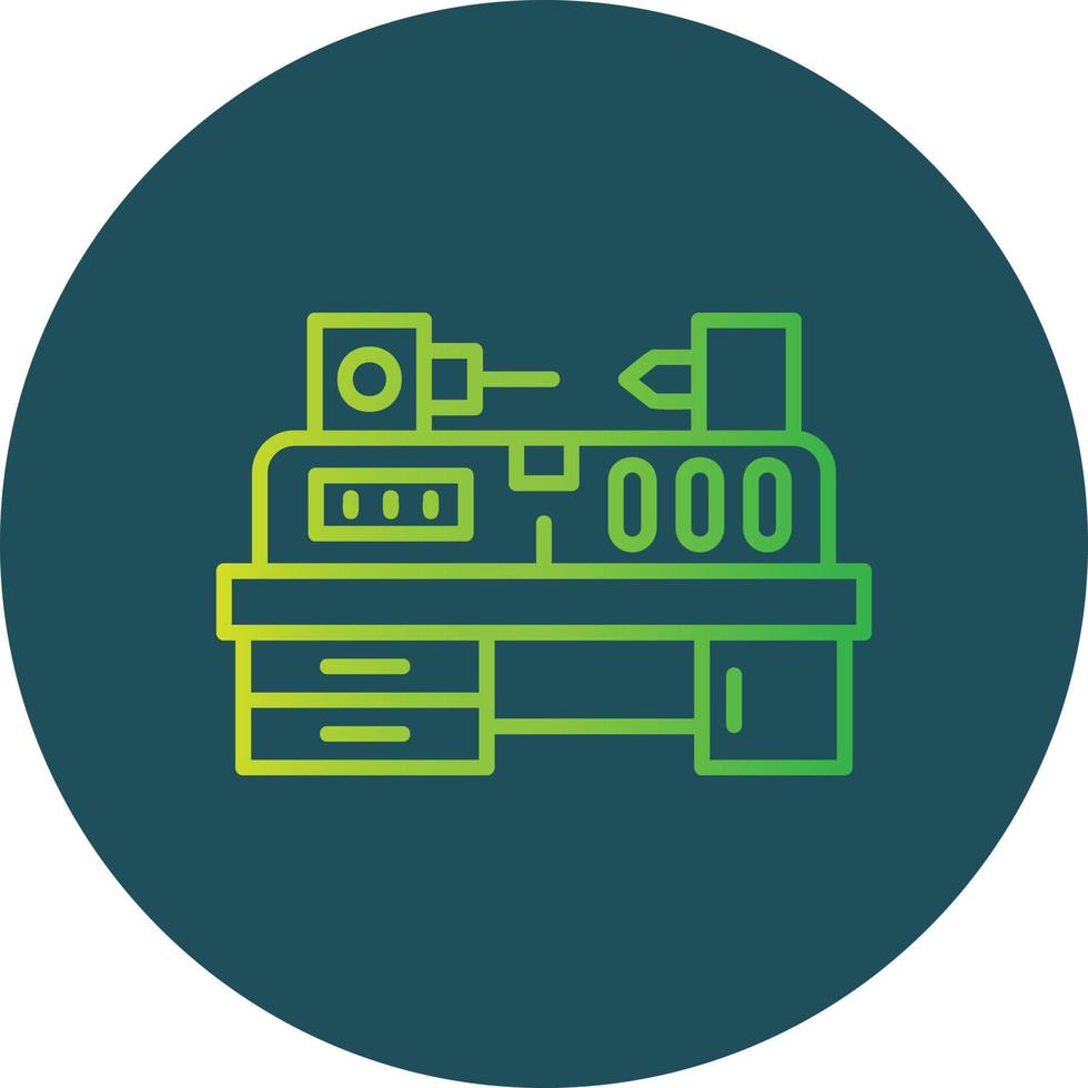 Lathe Machine Creative Icon Design vector